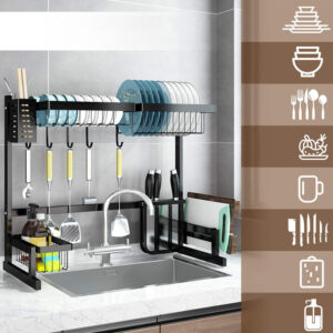 Large Stainless Sink Drying Rack منظم الحوض الكبير