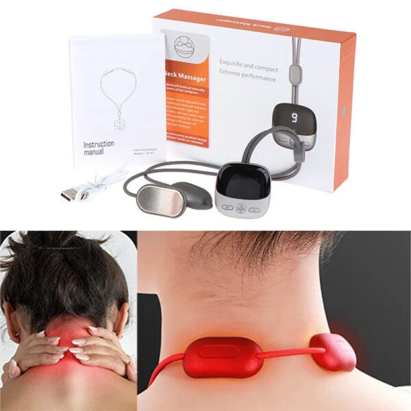 مدلك الرقبة والكتف مدلك ذكي لاسلكي - Neck Massager LED Display