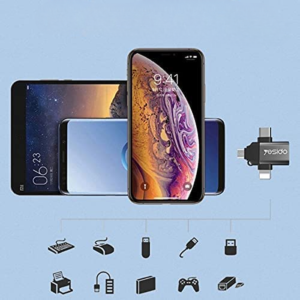 عرض 2 3-in-1 USB TYPE-C/MICRO USB/APLE PORT CONNECT CONVERTER او تي جي 3 في 1، نوع سي، مايكرو USB، محول وصلة بمنفذ لموبايل بل