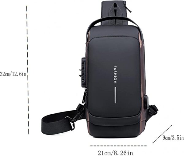 Portable Waterproof USB Bag شنطة ظهر كروس بودي مضادة للماء