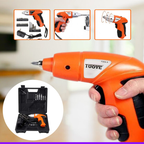 ⁦Cordless Screwdriver 45 PCs شنطة عدة مفك ودريل 44 قطعة⁩ - الصورة ⁦5⁩